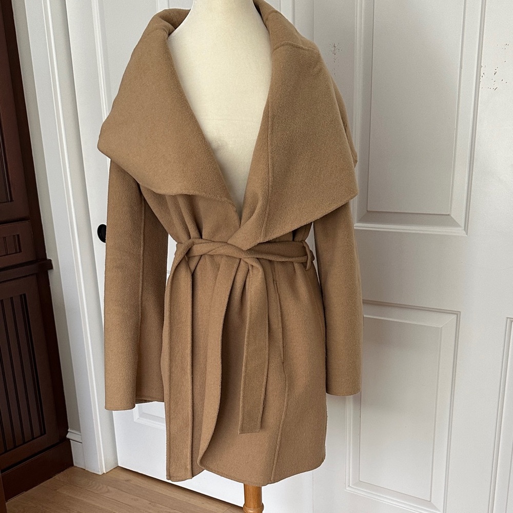 Tahari Women’s Camel Colored Wool Blend Coat